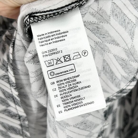 H&M Gray/White Cutout Patterned Mini Dress - Picture 6 of 6